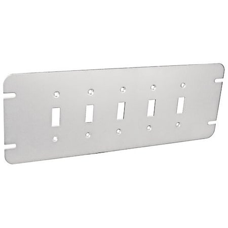 Southwire Box Cover, Junction Box Box Type, 5 Gang, Galvanized Steel, Toggle Cover Type GBTC-5